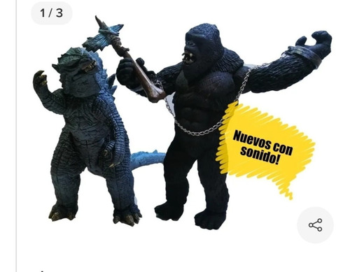 Godzilla Vs King- Kong En Kit Con Sonido Articulado 