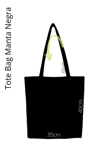 100 Bolsas De Manta Negra Lisa Tote Bag