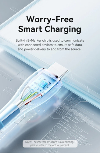 Cabo USB C Fast Charge 1,5 m 5a 100 w Pd Silicone Vention Pink