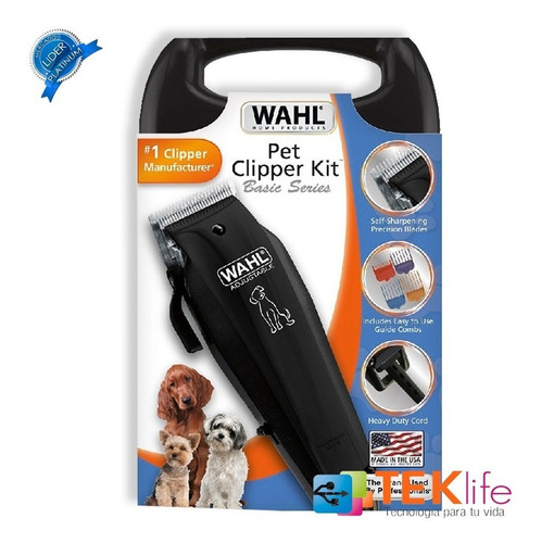 Maquina Rasuradora Corta Pelo Para Perros Mascotas Wahl Casera Negra Cl
