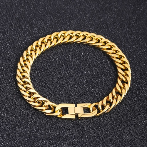 Pulsera Cubana Cadena De Hiphop Acero Inoxidable Para Hombre