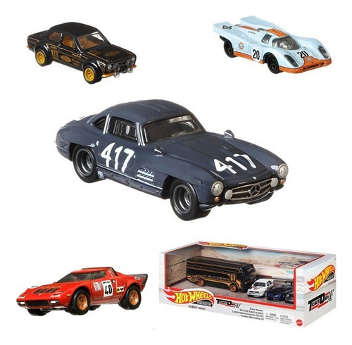 Hot Wheels Mercedes Porsche Lancia Ford Ruedas De Goma Caja