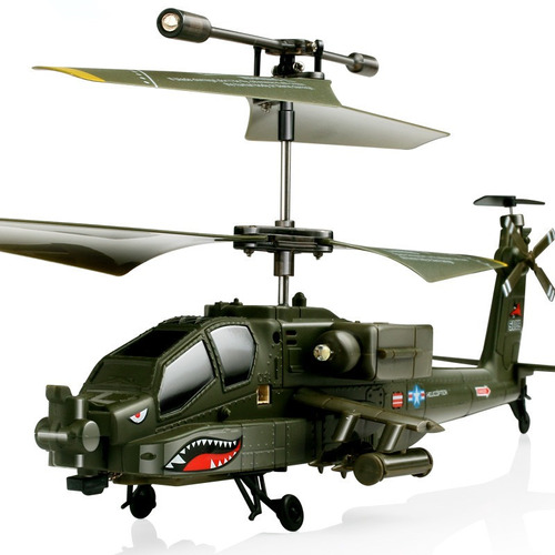 Syma S109g 3.5ch Bestia Rc Helicóptero Rtf Ah-64 Militar Mod