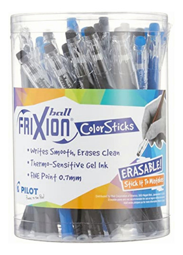 Pilot Frixion Palillos De Colores Borrables, Negro Y Azul,