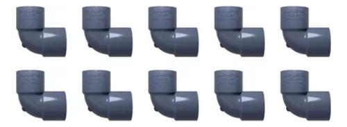 Codo Pvc 40 Mm 90° H Soldable Gris Kaliplast Tigre X 10 Unid