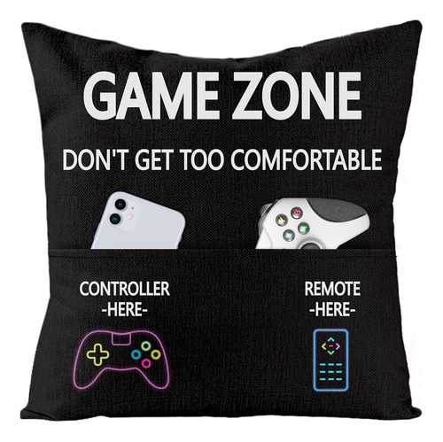 H1vojoxo 1 Funda De Almohada De Videojuegos Con 2 Bolsillos,