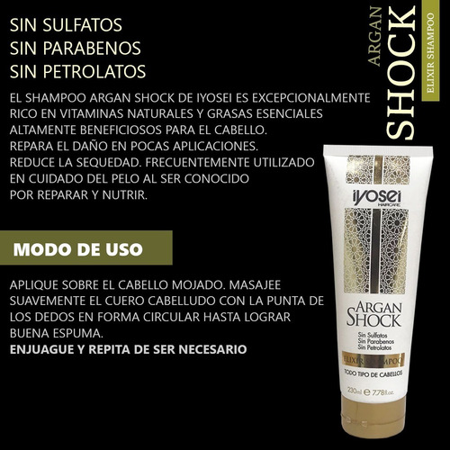 Shampoo Iyosei De Argan Elixir X 230ml