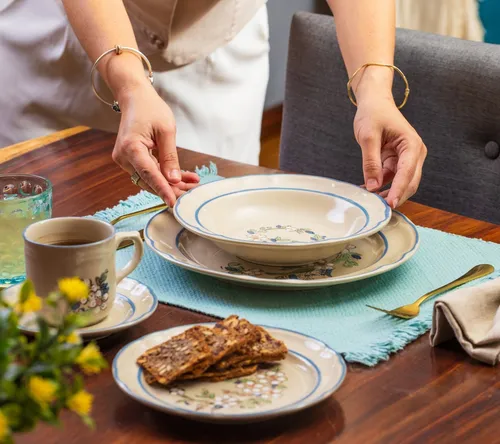 Vajillas Batería Cocina 20 Pzs Ceramica Victoria Santa Anita Color