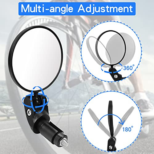 Espejo De Bicicleta, 2 Unidades, Giratorio De 360 Grados, Hd
