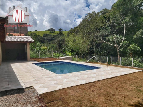 Linda Chácara Com 03 Dormitórios, Piscina, Espaço Gourmet, Campinho, À Venda, 800 M² Por R$ 380.000 - Zona Rural - Pinhalzinho/sp - Ch0803