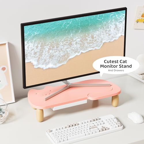 Elevador De Monitor En Forma De Gato, Resistente Soporte De