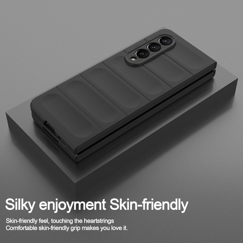 Funda Uso Rudo Silicona Carcasa Para Samsung Galaxy Z Fold 4 Negro Samsung Galaxy Z Fold 4