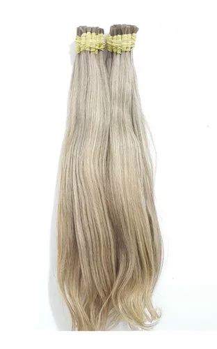 Cabelo Humano Loiro Liso 60cm 200 gramas