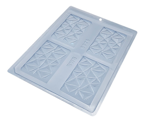 6 Moldes Simples P/ Chocolate Bwb Cod 9926 Barra Triangular