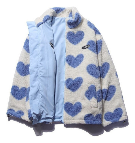 Chaqueta Amor Sherpa Cálida E Informal Acolchada