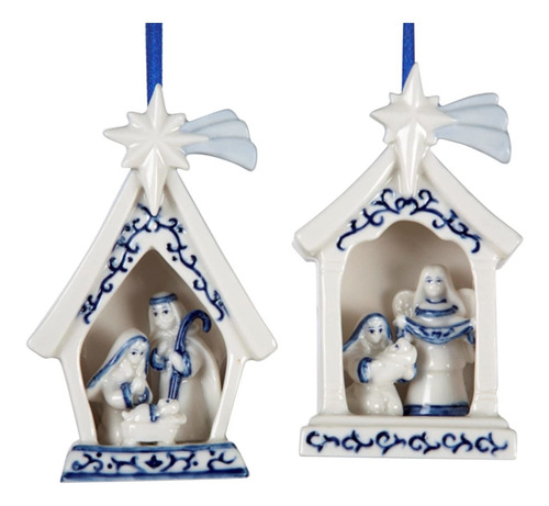  De Porcelana Azul De Delft Ornamento Sagrada Familia  ...