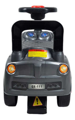 Montable Para Niños Carrito Deportivo Correpasillos De 50 Cm Color Gris