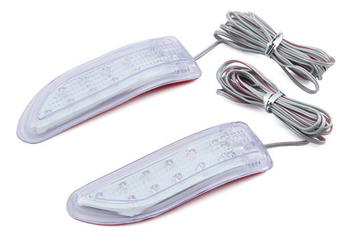 Espejo Lateral Azul, 13 Led, 12 V, Luces Intermitentes, Univ