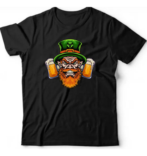 Camiseta Bebidas Cerveja -st Patrick's Day Leprechaun