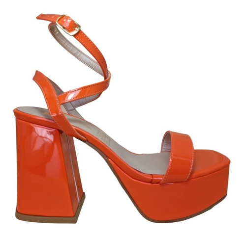 Tacones Mujer Plataforma Casual Raul Coss Naranja 04-2016