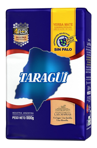 Yerba Mate Taragüi Sin Palo 4flex 1 Kg