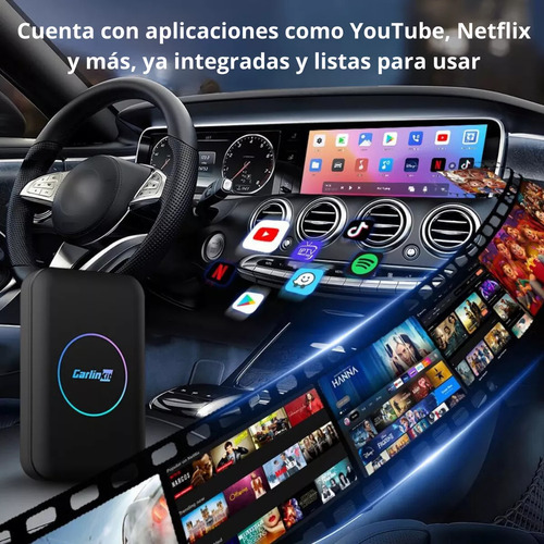 Carlinkit Tbox Lite Android Auto/carplay Con Netflix Youtube Negro