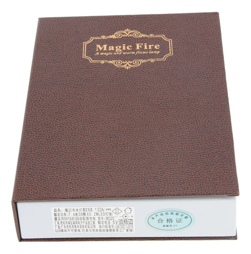 . Piscando Levou Livro Mágico Fogo Luz Lâmpada Recarregável