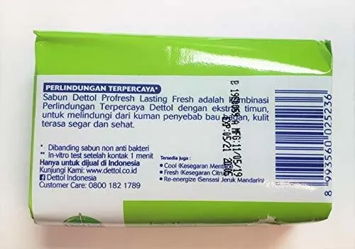 Dettol Jabon Antiseptico Profresh Pepino Paquete De 12