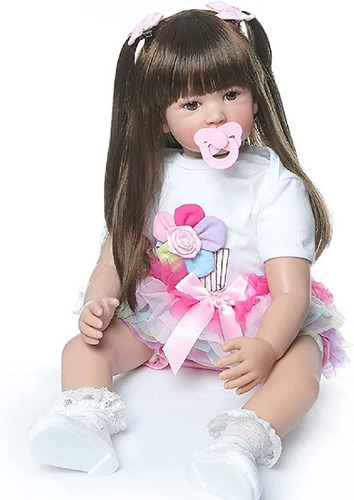 Pinky 24 Pulgadas 61cm Lovely Reborn Baby Girl Dolls Toddle