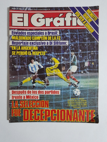 El Grafico 3450 Mexico 1 Argentina 1, Maradona Bochini