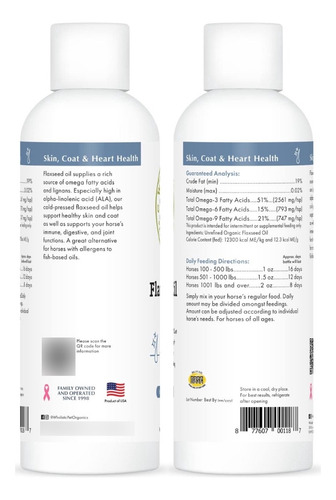 Aceite De Linaza Para Caballos Wholistic 473 Ml