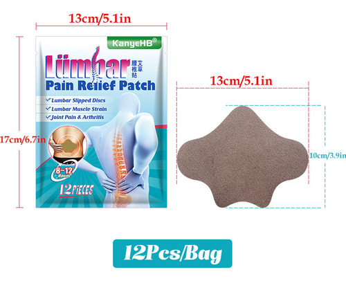 Parche AnaLGésico O. Wormwood Para La Columna Lumbar, Streng