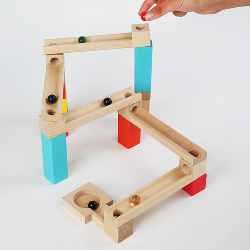 . Bloques De Canicas De Madera For Educación Temprana Para