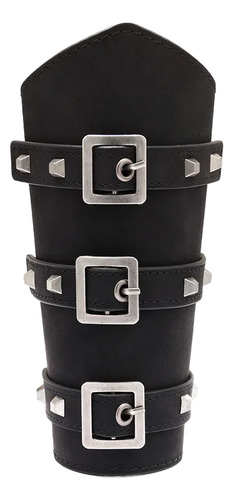 Brazalete Pulsera Medieval Gotico Arco Punk Rock 6151 Tica Negro 20 Cm 22 Cm