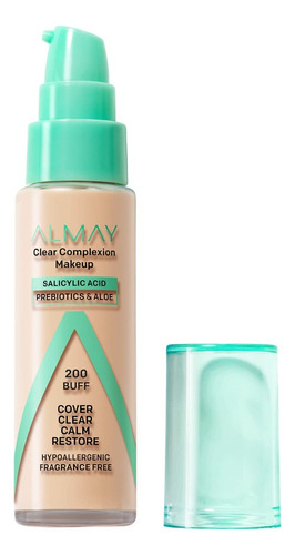 Almay Base Liquida De Maquillaje Clear Complexion Makeup Tono 200 Buff