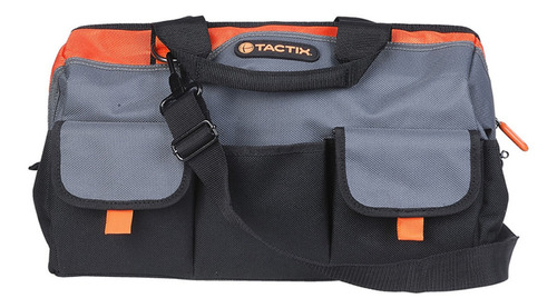 Bolso Para Herramientas Tactix Tx323143 40.5 X 28 X 30.5 Cm Color Negro, Gris Y Naranja