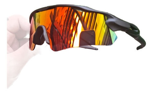 Óculos De Sol Para Corrida 100% Polarizado Vermelho Uv400 Oceano Vermelho Preto Preto