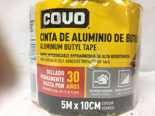 Cinta Manto Alumin Adhesivo De 10cmts X 5mts Covo Cv-bw-1515