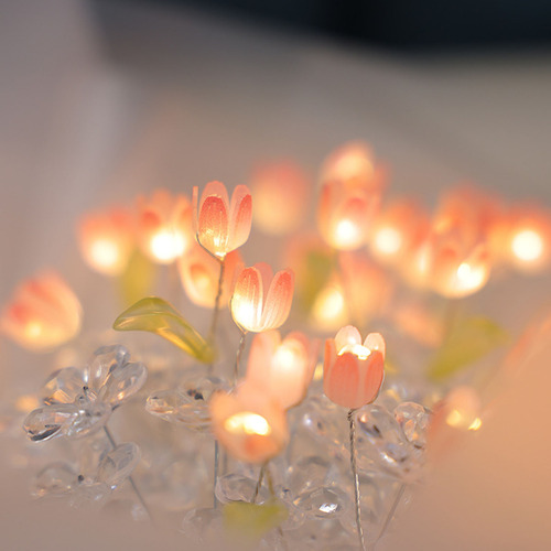 Tulip Glowing Bouquet Light Strip Diy Handcraft Beautiful