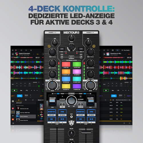 Reloop Mixtour Pro High-quality, Ultra-portable, All-in-o...