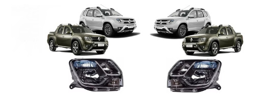 Juego De Opticas Renault Duster/oroch 2016- C/difusor Azul 