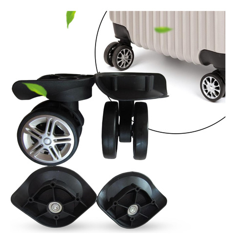4 X 58mm Luggage Replacement Wheels Double Row Wheel For