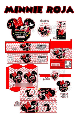 Invitaciones Infantiles Personalizadas Mimi, Minnie Mouse