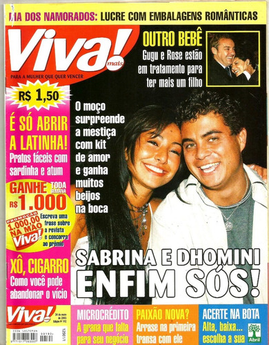 Revista Viva 192/03 - Sabrina/gugu/sandy/gianecchini/luma