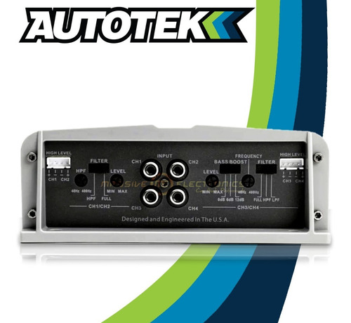 Amplificador Autotek Aya-2100.4 2100w 4 Canales 