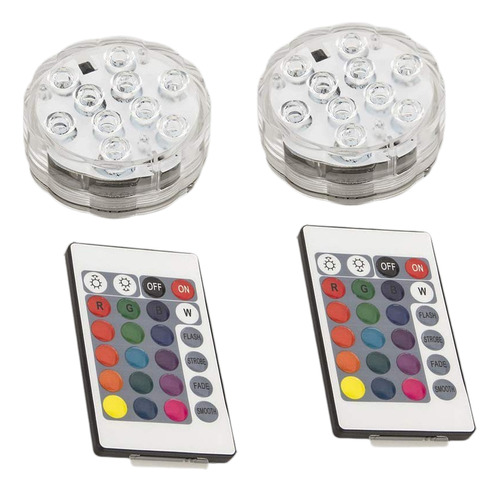 Imagitek Sumergible 10-led Rgb 16 Colores Que Cambian La Luz