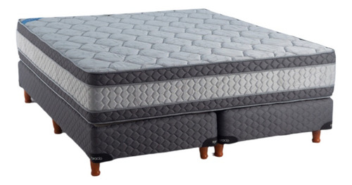Topacio Espuma Marfil Plus - Gris/Blanco - King - 200 cm - 180 cm (Incluye: Con base dividida)