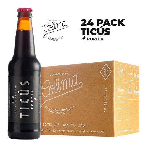 Cerveza Artesanal - Ticús 24 Pack Botella 355ml
