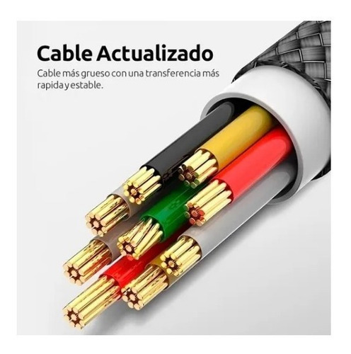 Cable 3 Metros Micro Usb Enmallado Android V8 Carga Datos