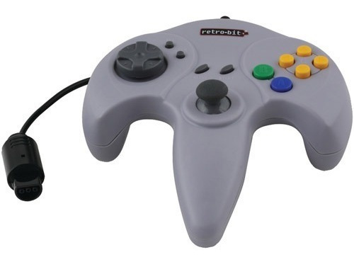 Control Para Nintendo 64 Retro Bit, Color Gris